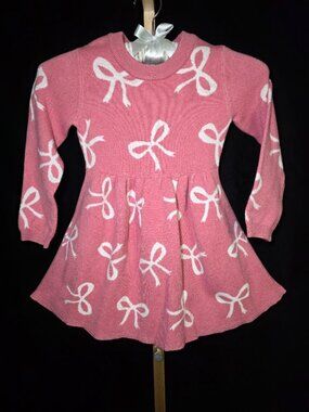 Sweet Stories Girls Sweater Dress with Bow Design 6